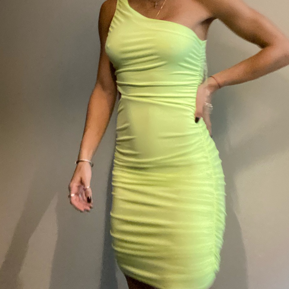 Neon yellow dress